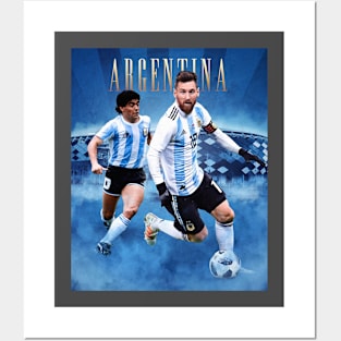 Maradona and Messi 10 Argentina Posters and Art